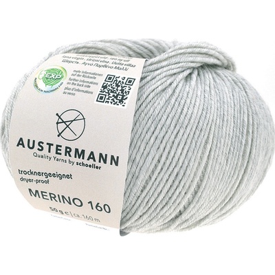 Pletací příze Austermann Merino 160 EXP Barva: 228 HELLGRAU MELIERT