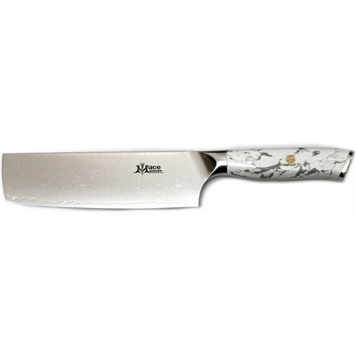 MaceMaker WHITE STONE NAKIRI SanMai Damaškový Kuchynský nôž