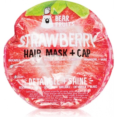 Bear Fruits Strawberry Hair Mask + Cap Маски за коса 20ml
