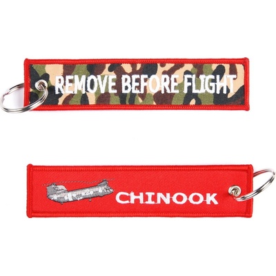 Prívesok na kľúče Fostex Remove before flight Chinook červený