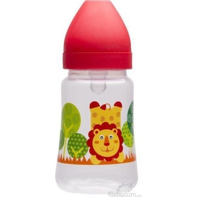 Akuku láhev se širokým hrdlem červená lvíček 250ml
