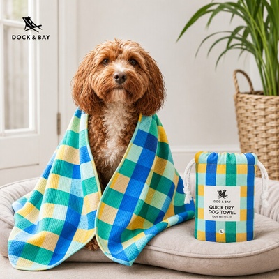 Dock&Bay Кърпа за кучета 120х90см - Puppy Plaid (5061011623102)