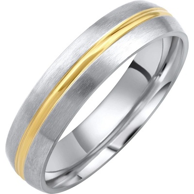 SILVEGO Snubní ocelový prsten Dakota pro muže i ženy RRC2047GM