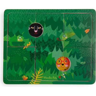 Moulin Roty trojvrstvové puzzle Džungľa