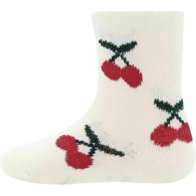 Dětské ponožky Ewers Socken GOTS Kirschen latte