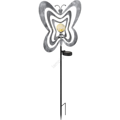GLOBO 36581 - LED соларно осветително тяло LED/0, 06W/3V IP44 сребърна пеперуда (GL8879)