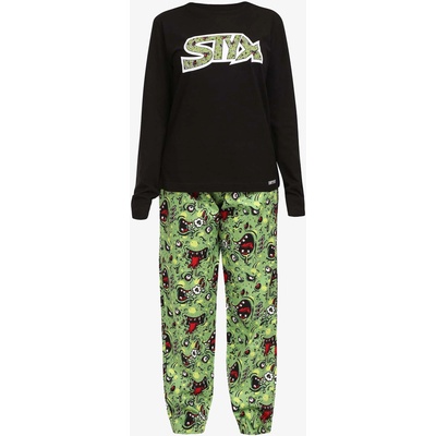 Styx Черно-зелена дамска пижама Styx Zombie Styx | Cheren | ЖЕНИ | M