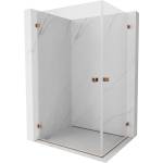 Mexen Lunar-B Duo душ кабина с отваряща се врата 90 x 80 см, прозрачно, розово злато - 832-090L-080P-60-00 (832-090L-080P-60-00)
