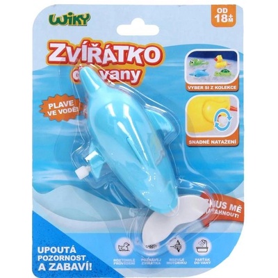 Wiky Навиващ се делфин за вана 14 см - чешка опаковка