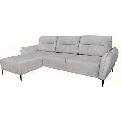 TEDIVA Ляв ъглов диван libertad с механизъм за сън-Сребърно сиво (mmpal22lm-clo81)