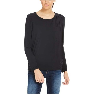 BENCH tričko Drape Pleat Longsleeve Black Beauty