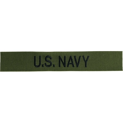 MILITARY RANGE nášivka "U.S. NAVY" čierna niť OLIV
