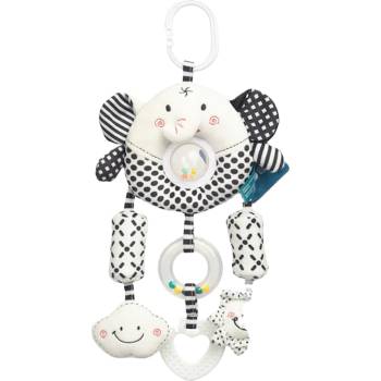 Sensillo Играчка за количка Sensillo - Слонче, черно-бяла (SILLOZ-0341)