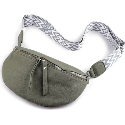 Kabelka crossbody 27x18 cm střední 4 šedá khaki