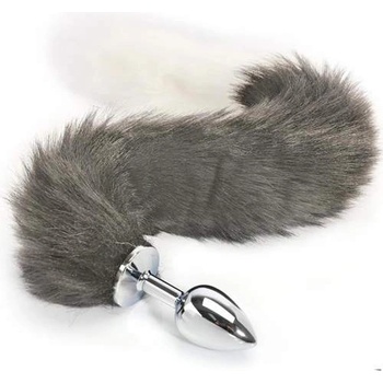 LATETOBED Метален Butt Plug с опашка "GRAY FOX TAIL" 44 см. размер - S