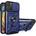 HQWear Брониран калъф Hybrid Armor Camshield iPhone 16 Pro с капак за камера и стойка - син (Hybrid Armor Camshield iPhone 16 Pro blue)