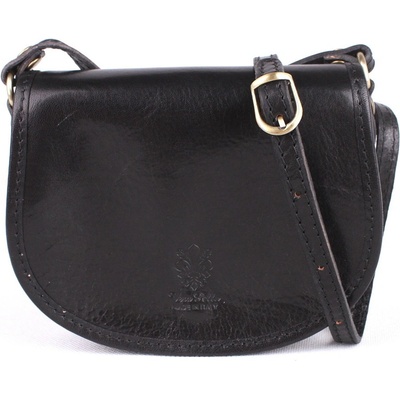 Dámská malá kožená crossbody kabelka MINI černá