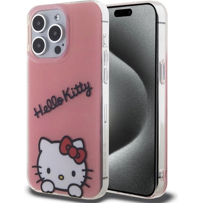 Hello Kitty IML Daydreaming Logo Case - дизайнерски силиконов кейс за iPhone 15 Pro Max (розов)
