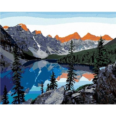 zuty Malování Podle Čísel Kanadské Jezero 80 x 100 Cm Plátno