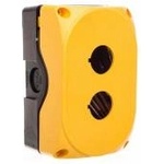 Lovato Electric 2-hole cassette housing 22mm yellow IP67 LPZP2A5
