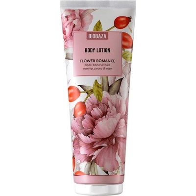 Biobaza Flower Romance Лосион за тяло с роза, божур и шипка, 250 ml