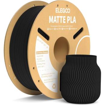 Elegoo PLA MATTE -1.75mm-1KG-Cardboard Spool-Matte Black (50.203.0250)