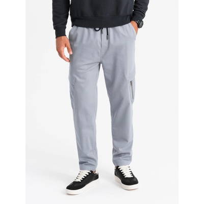 Ombre Clothing Мъжки трикотажни панталони с джобове за товари светло сиво Ombre Clothing Ombre Clothing | Siv | МЪЖЕ | 30/32