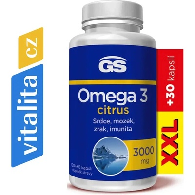 GS Omega 3 citrus 3000 mg 150+30 kapslí