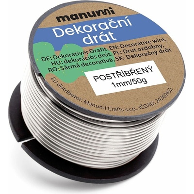 Hobby dráty Postříbřený drát 1mm/50g