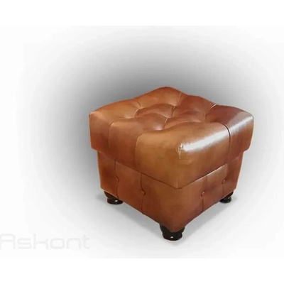 Chesterfield Windsor Cube: Kožený taburet