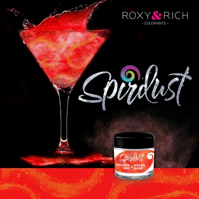 Roxy and Rich Metalická barva do nápojů Spirdust zlato červená 1, 5 g