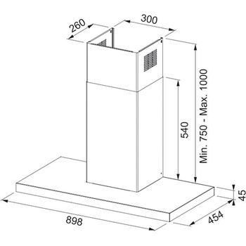 Franke Аспиратор hood ftln h45 x/bk glass a90 franke (325.0657.267)