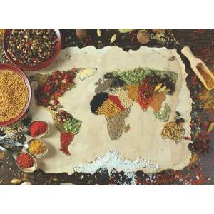 Anatolian - Puzzle Herbal world map - 1 000 piese