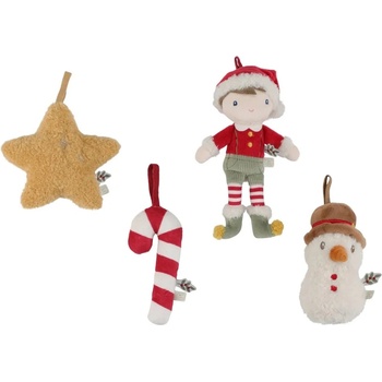 Little Dutch Коледен подаръчен комплект Little Dutch - Jim, 4 броя меки играчки (LD4877)