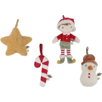 Little Dutch Коледен подаръчен комплект Little Dutch - Jim, 4 броя меки играчки (LD4877)
