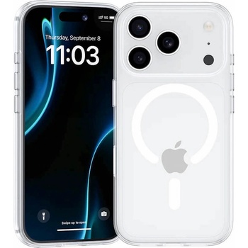 Benks Хибриден удароустойчив кейс с MagSafe за iPhone 17 Pro - Benks Magnetic Crystal Camera Control Button Case (прозрачен)