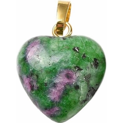 Nefertitis Rubín v zoisitu přívěsek Srdíčko NF36174