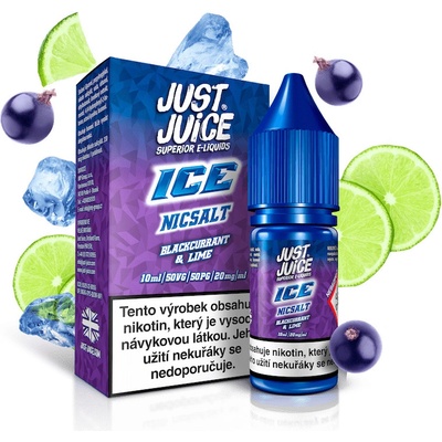 Just Juice Salt ICE Range Blackcurrant & Lime 10 ml 20 mg