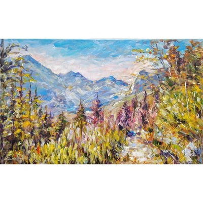 Vysoké Tatry I. - Zuzana Lukáčová,originálny,ručne maľovaný obraz L (do veľkosti 95x95 cm) Viac farieb