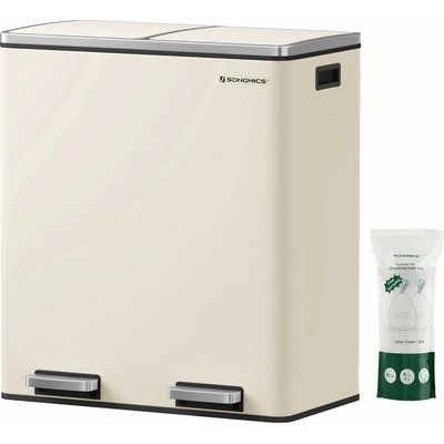 Songmics s vekom JORDAN 2 x 30 l krémový
