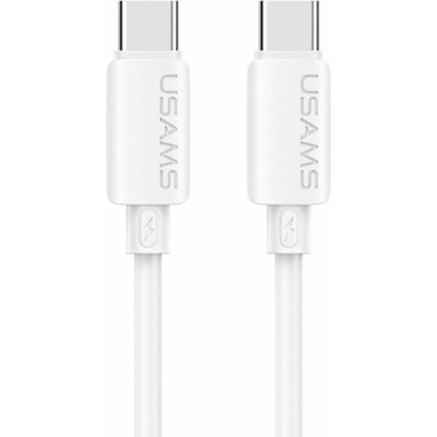 Usams SJ787 silikónový nabíjací a dátový USB-C na USB-C 1m bílý