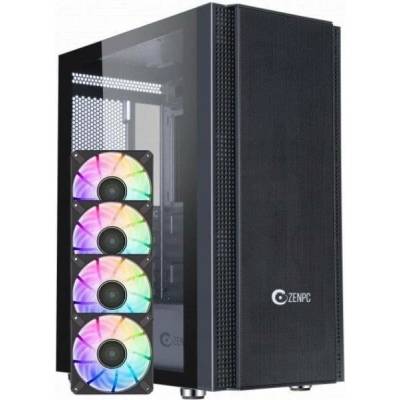 Zenpc Z5 Mesh Black 4x Fander P12 PWM PST ARGB 120mm
