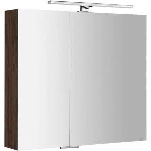 SAPHO Mirró - Огледален шкаф с LED осветление 80x70x16 см, 2 врати, бор в рустик стил MC080-0016 (MC080-0016)