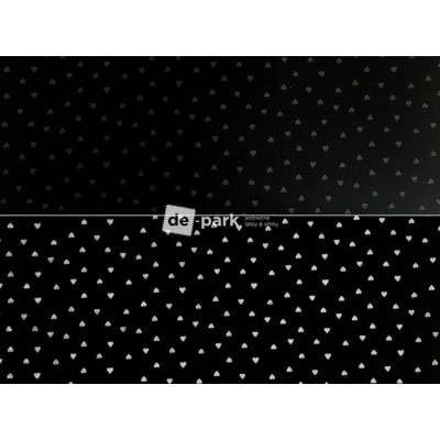 de-park Softshell s beránkem - žíhaný - REFLEXNÍ - Srdíčka - černá