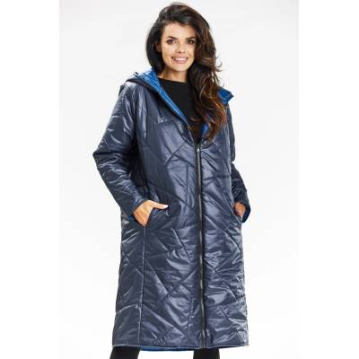 Awama Woman's Coat A685 Black modrá