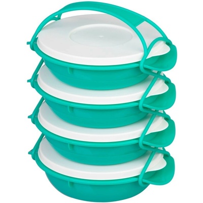 Obedár MagicHome, okrúhly, 4 dielny, farebný, 4x 1000 ml, 22,4x20,5x29,5 cm