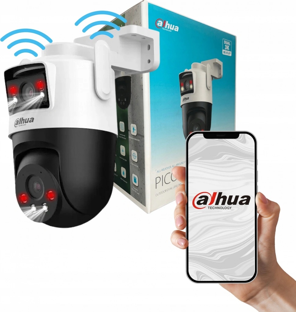 Caméra Wi-Fi Dahua Picoo Dual D1 - Double Objectif 5MP, PTZ, Vision Nocturne, Détection IA - 4