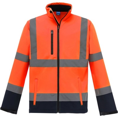 Yoko HI-VIS HVK09 / Софтшел светлоотразително яке - HV оранжево/тъмносиньо 4XL (79VK09zw414)