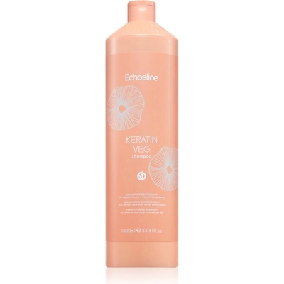 Echosline Keratin veg Shampoo подхранващ шампоан за възстановяване и подсилване на косата с аминокиселини 1000ml