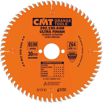 CMT Pilový kotouč pro elektronářadí finální řez D190x2,6 d30 Z64 HW